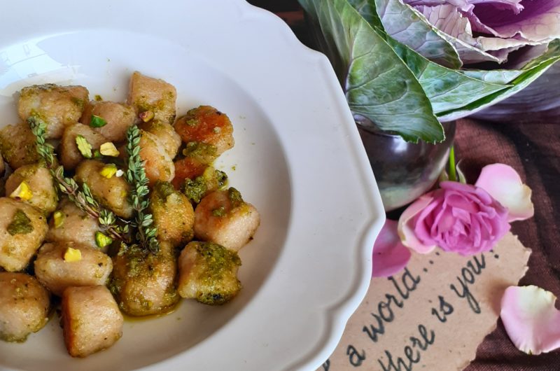 Gnocchi in Charred Chilly Pesto